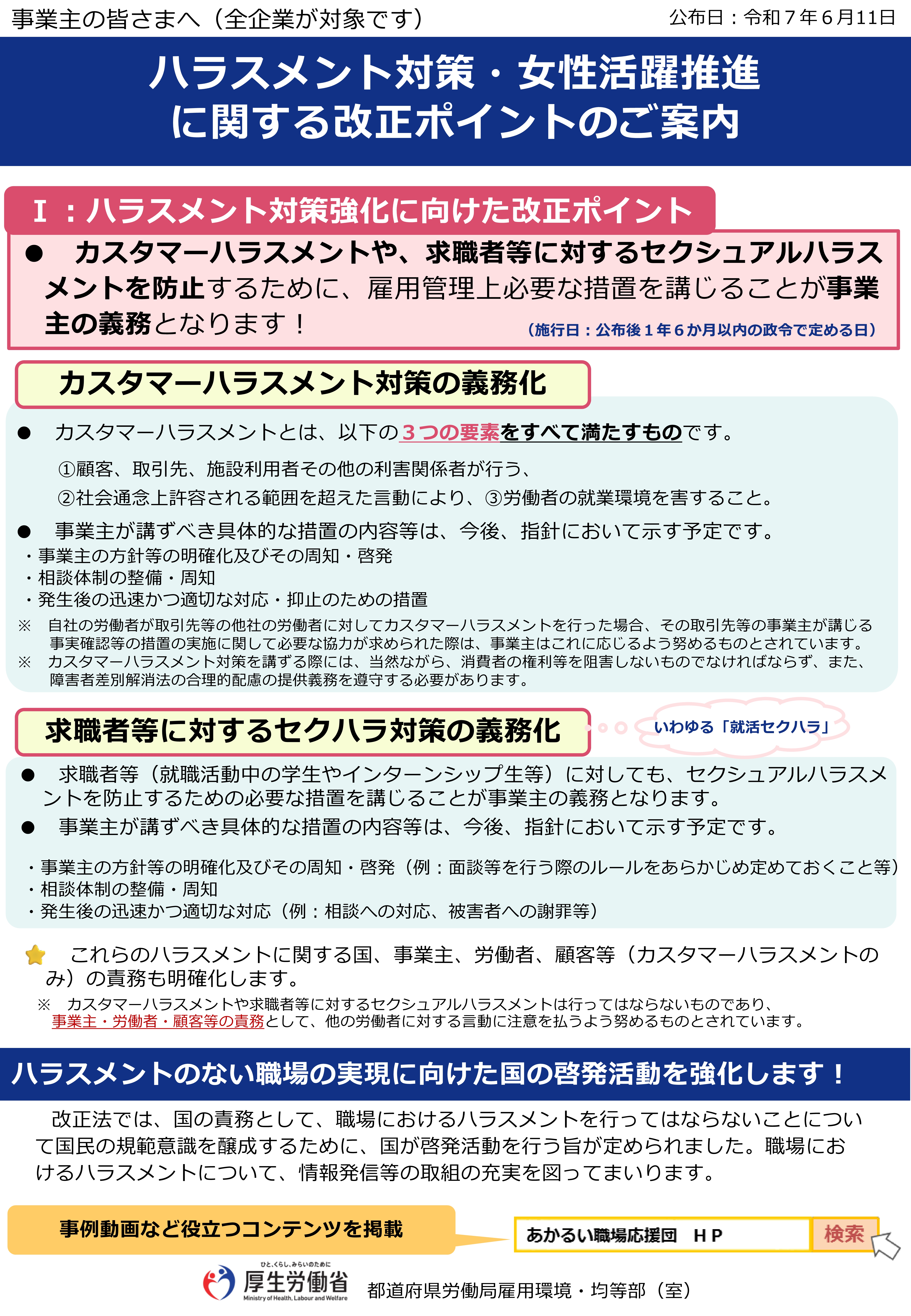 労働施策の総合的な推進並びに労働者の雇用の安定及び職業生活の充実等に関する法律等の一部改正について