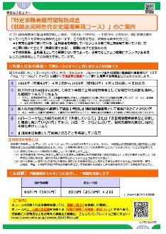 特定求職者雇用開発助成金リーフレット