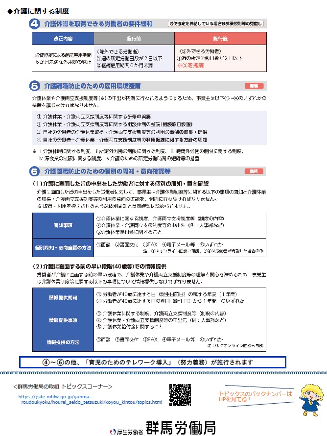 群馬労働局の取組トピックスP2