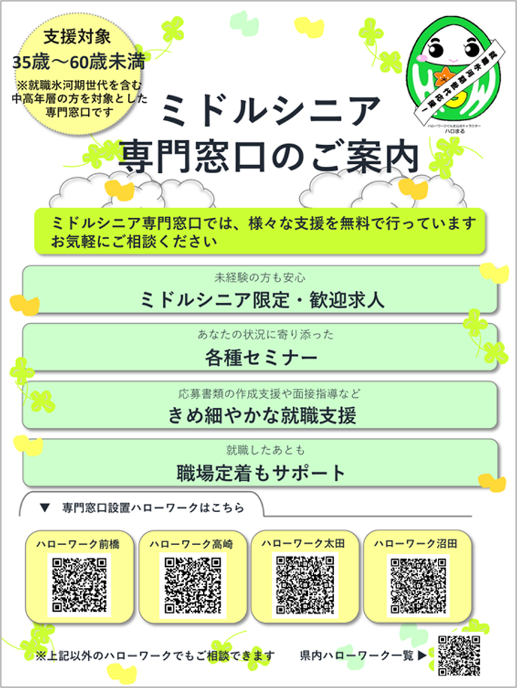 ミドルシニア専門窓口