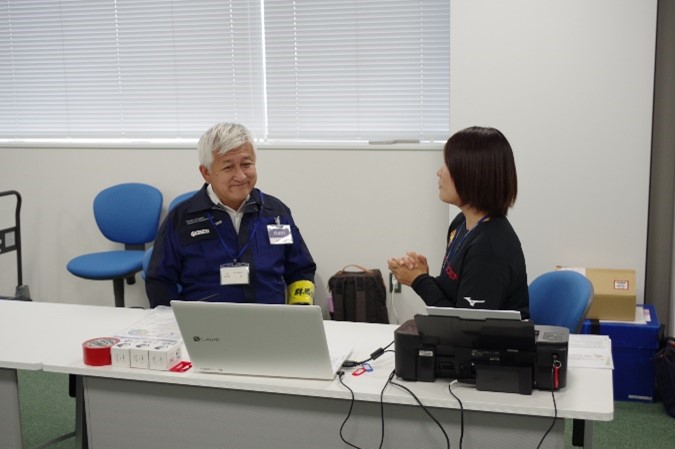 女子ソフトボール部の元選手からの直接指導