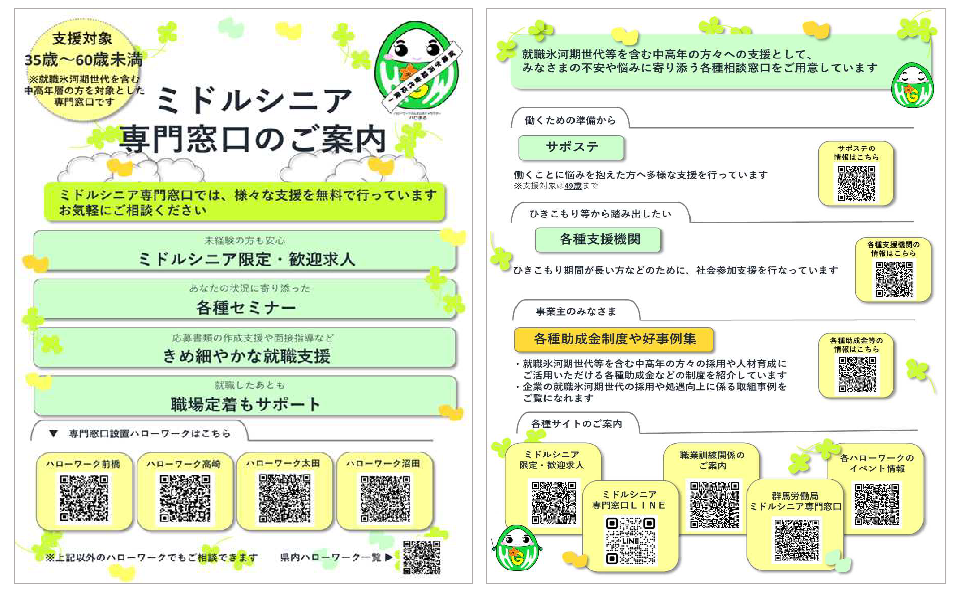 ミドルシニア専門窓口のご案内
