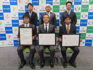 くるみん・もにす認定通知書交付式を開催しました！