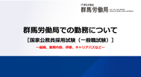 群馬労働局での勤務について