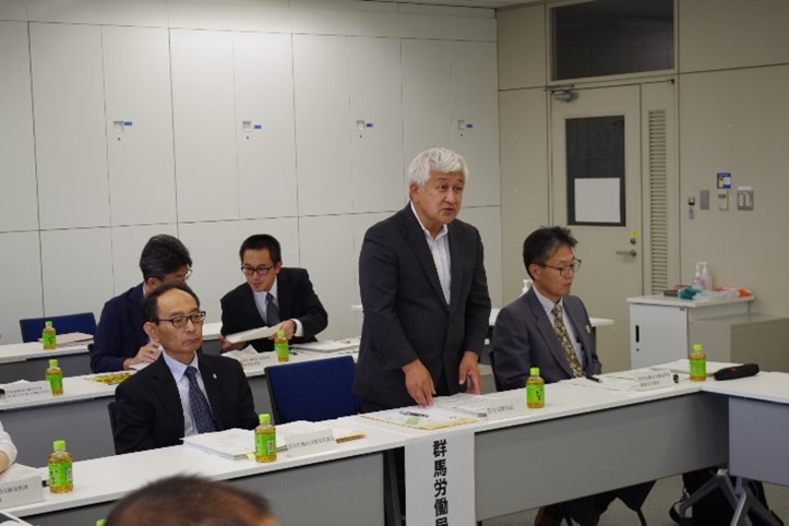 上野群馬労働局長による挨拶（前列中央）写真