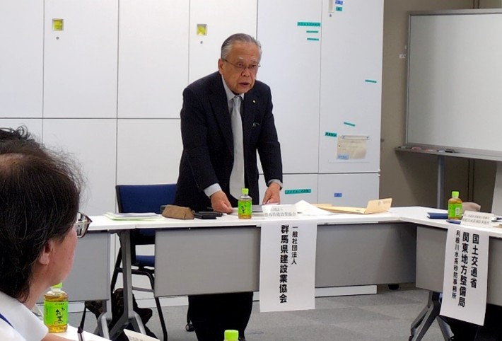 群馬県建設業協会 青柳会長による挨拶写真