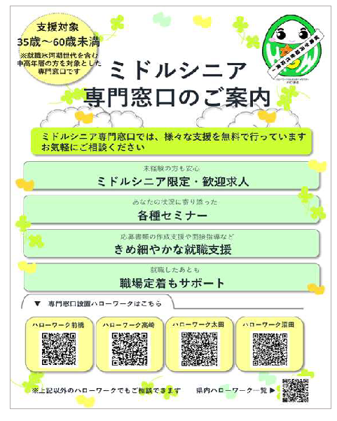 ミドルシニア専門窓口のご案内1