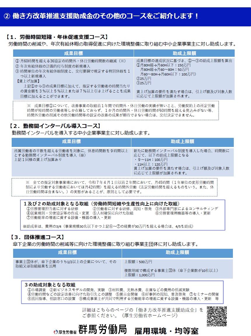 群馬労働局の取組トピックスP2
