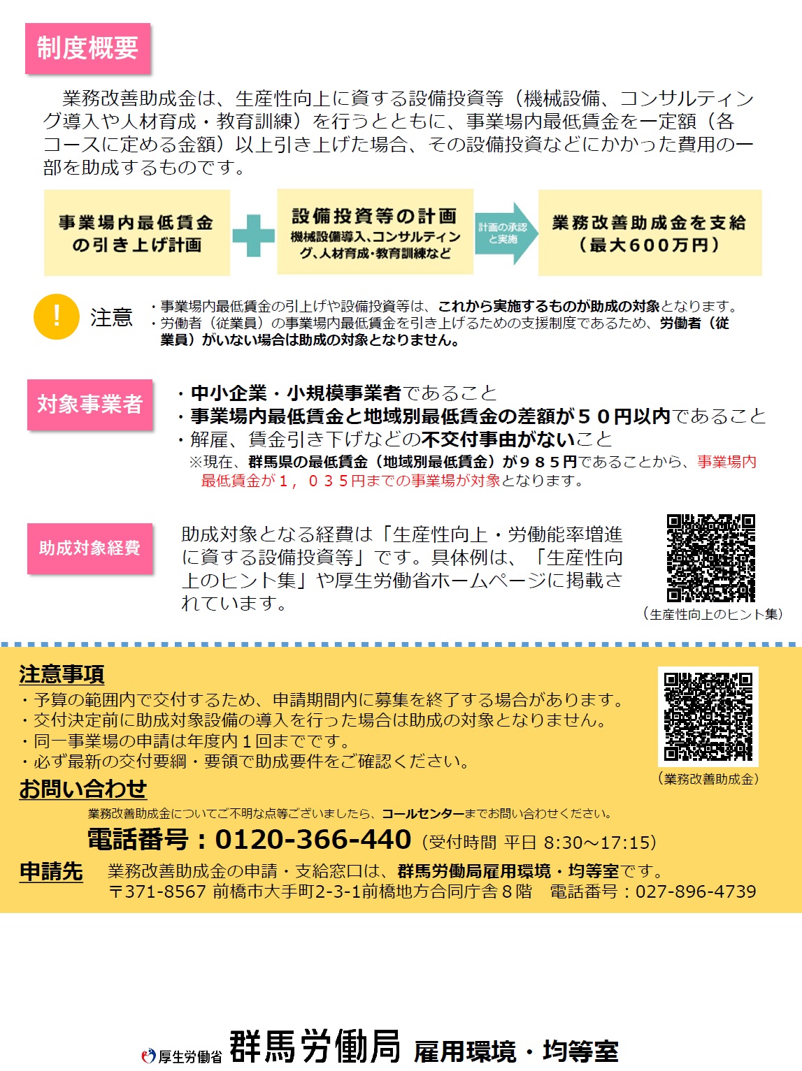 群馬労働局の取組トピックスP6