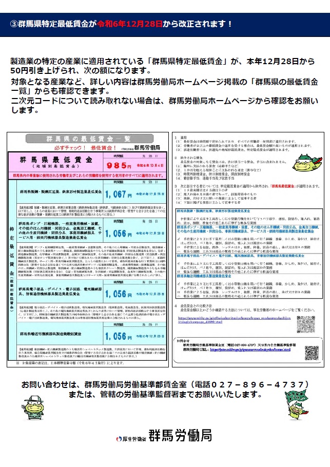 群馬労働局の取組トピックスP3