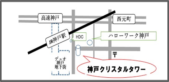 ハローワーク神戸地図