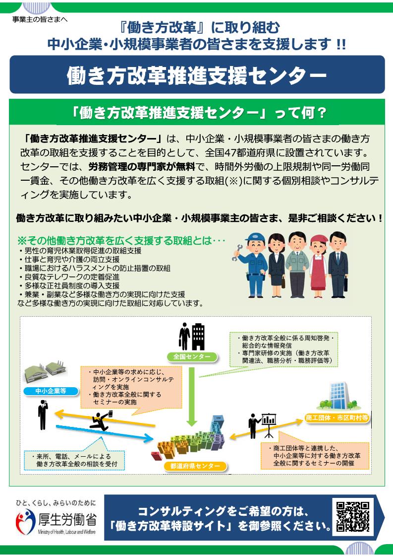 リーフレット「働き方改革推進支援センター」