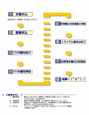 パンフレット「若年者トライアル雇用事業の流れ」