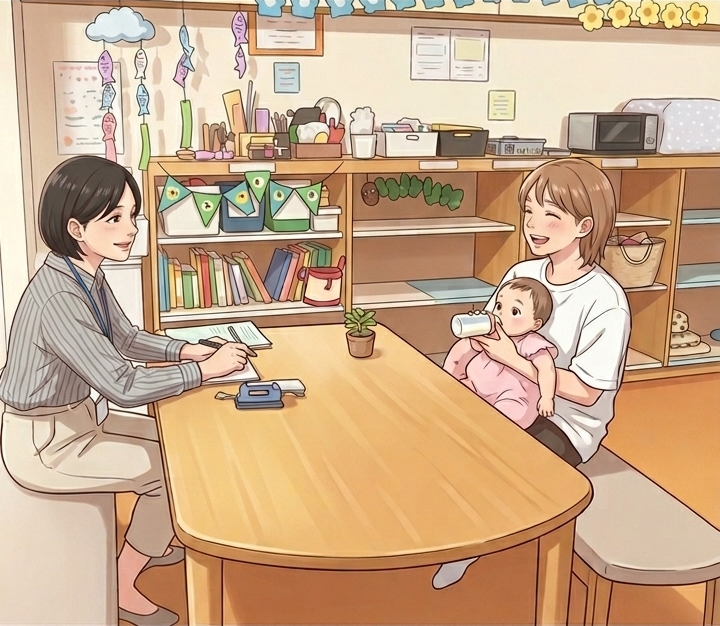 出張相談をしている様子