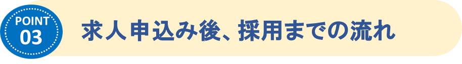 ③求人申込み後の流れ