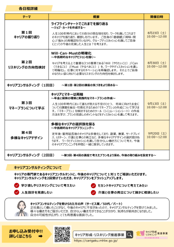 いきいきキャリアプラン塾チラシ裏