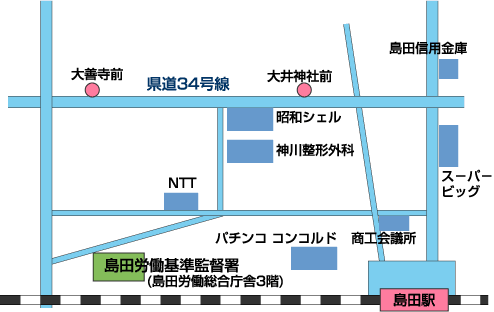 島田労働基準監督署　地図