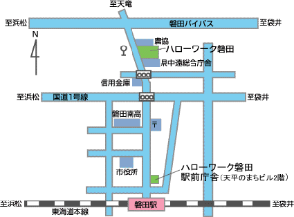 ハローワーク磐田地図