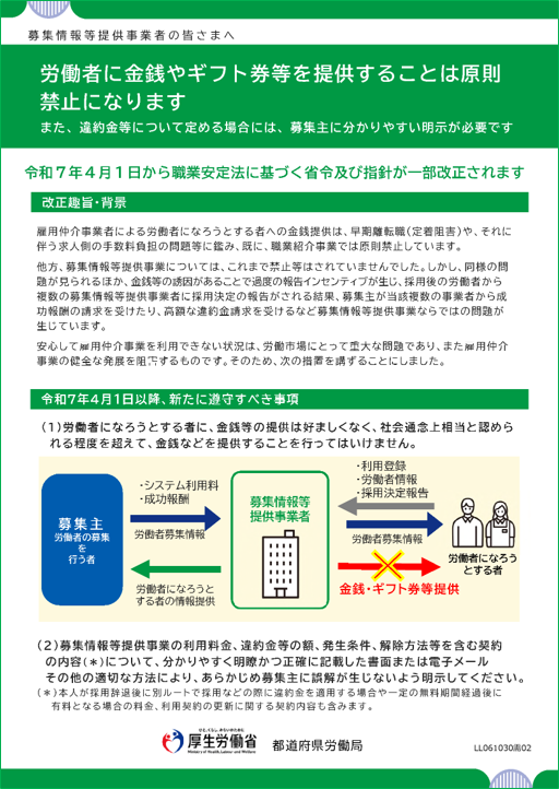 募集情報等提供事業者の皆さまへ