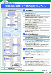 •労働者派遣を行う際の主なポイント(派遣元事業主の皆さまへ)