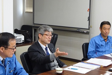 徳島労働局幹部による企業の訪問　　～働き方改革への取組～