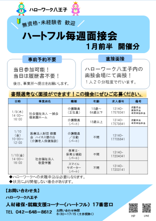 ハートフル毎週面接会