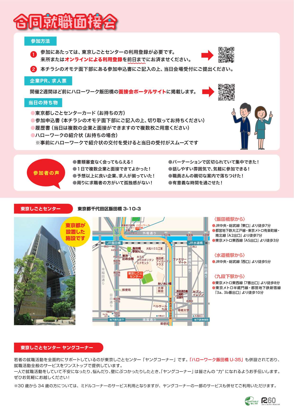 34歳以下対象合同就職面接会裏