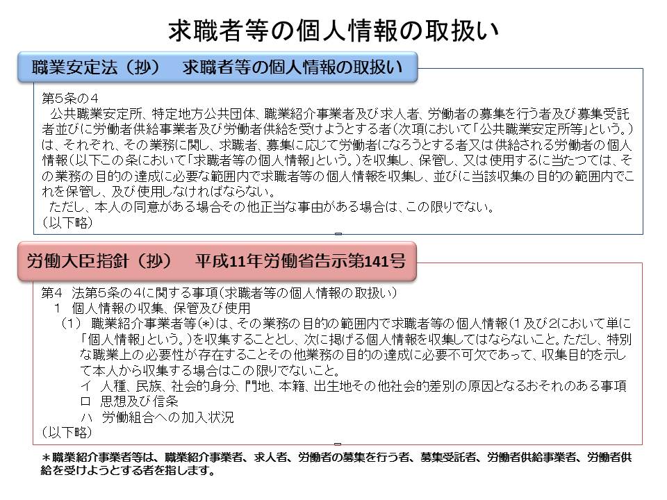 公正な採用選考 東京労働局