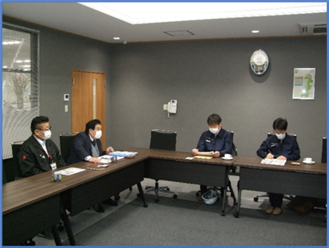 令和7年度冬の労災をなくそう運動における山形労働局長による公開安全パトロールを実施しました。