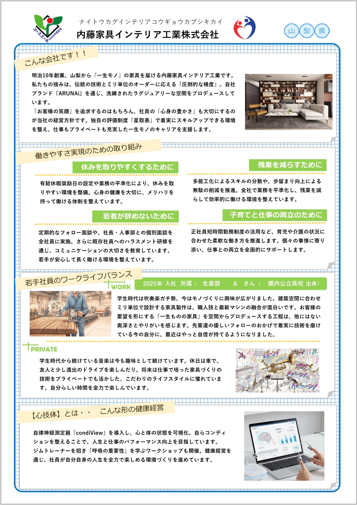 内藤株インテリア工業山梨版PRシート